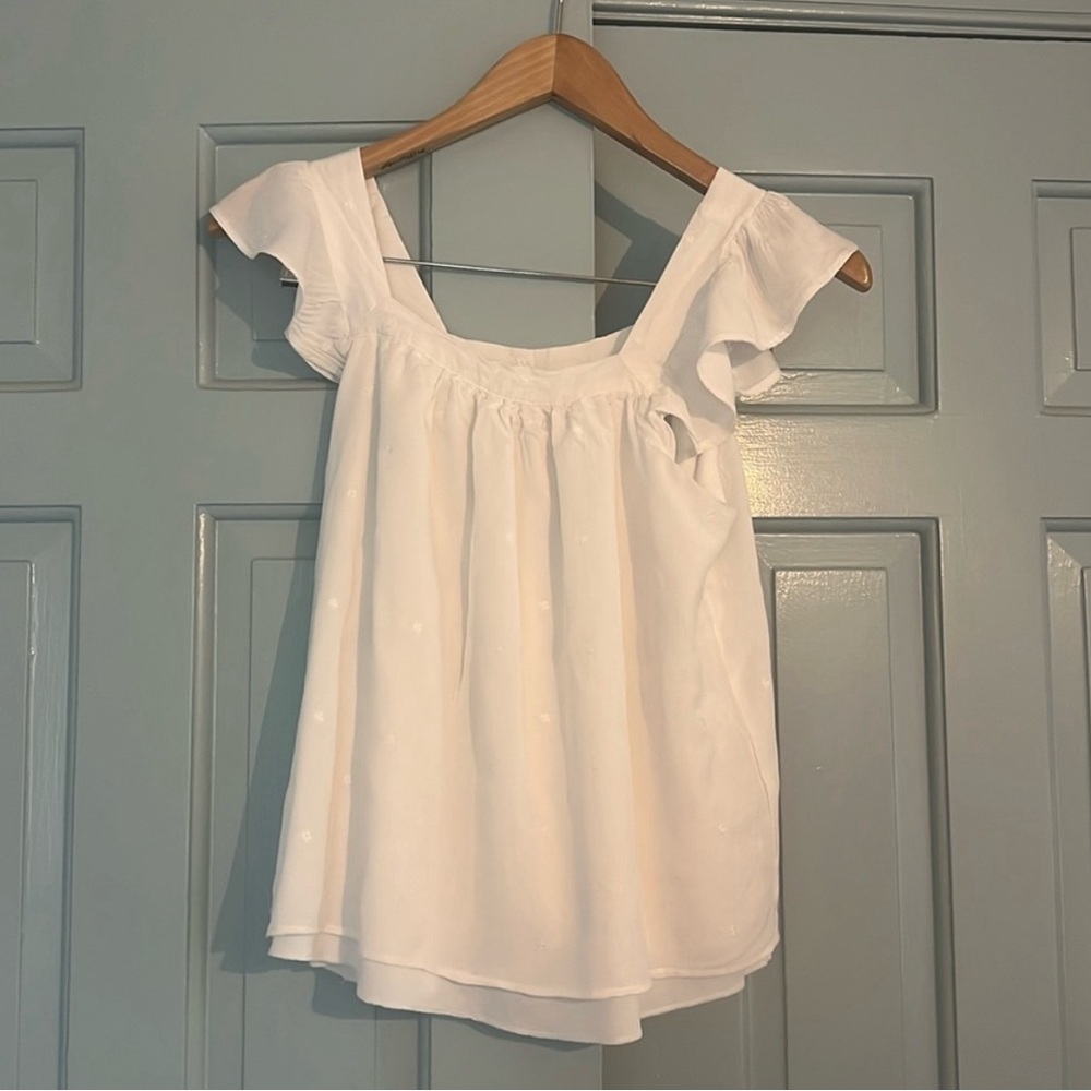 Francesca’s White Flowy Top